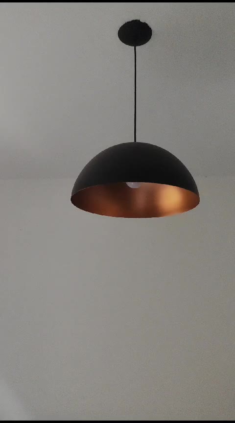Luminária Pendente Meia Lua 40cm Decoração Elegante Sala Cozinha Quarto