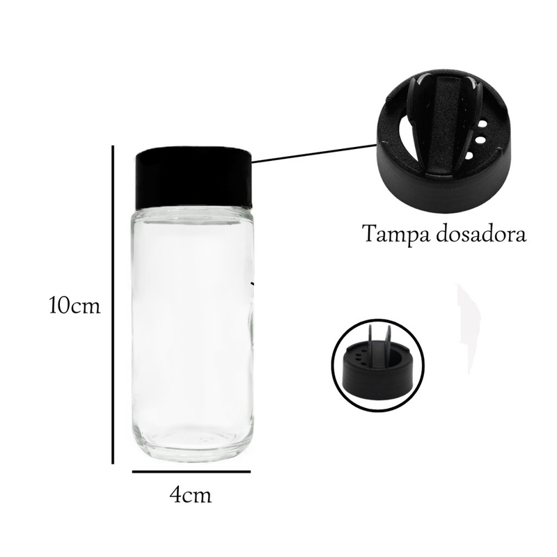 Kit  Potes Tempero Condimentos + Caneta e Etiquetas  ml