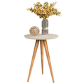 Mesa de Apoio Retrô 62cm Redonda com Pés Palito Decoração - TheckCasa