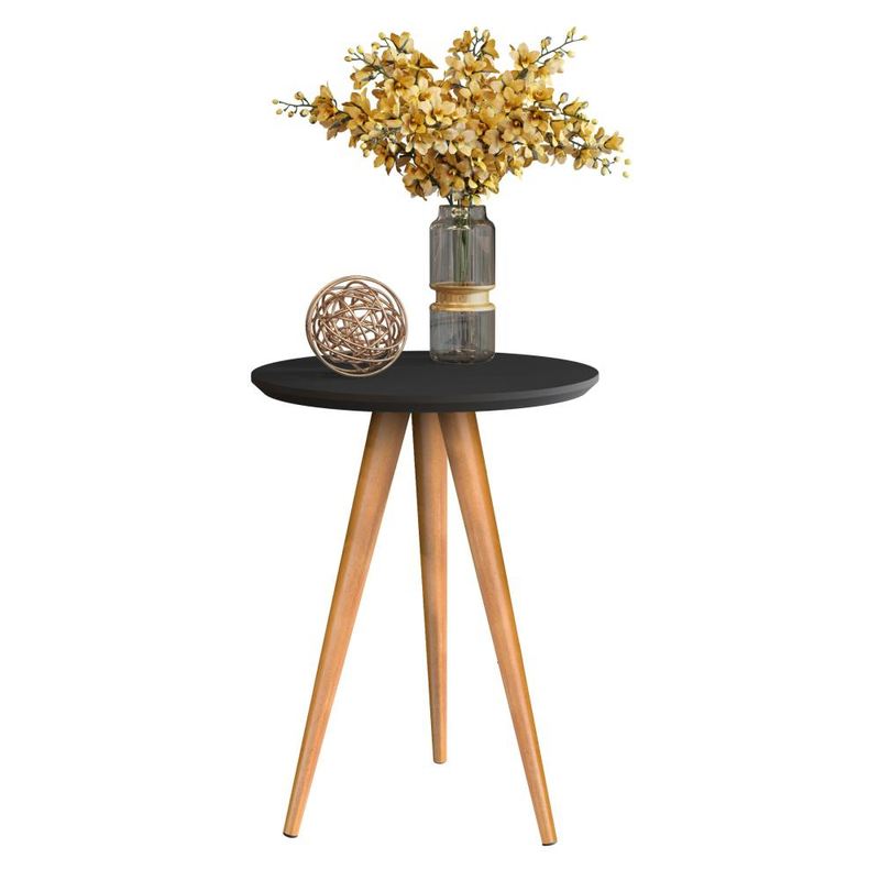 Mesa de Apoio Retrô 62cm Redonda com Pés Palito Decoração - TheckCasa