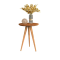 Mesa de Apoio Retrô 62cm Redonda com Pés Palito Decoração - TheckCasa