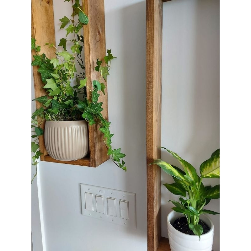 Kit 2 Nichos Retangular Decorativos Organizador Madeira Pinus