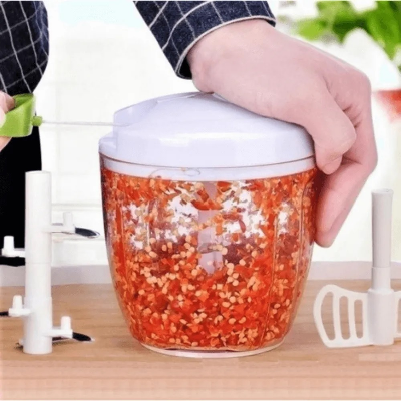 Processador De Alimentos Manual ML Com  Lâminas Triturador Colorido Fatie E Triture Com Agilidade