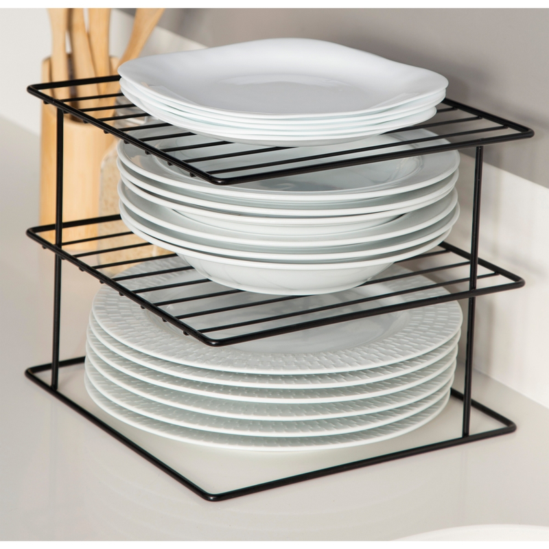 Suporte Organizador Porta Pratos Armário 3 Andares Armário Aramado Cozinha