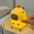 Luminária Capivara em Silicone Recarregável USB com Luz Noturna LED para Quarto Infantil e Presente Criativo | TheckCasa