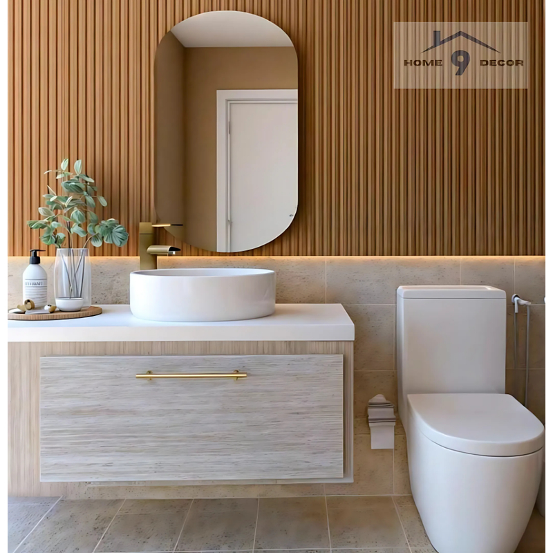 Espelho Oval Grande Adesivo De Parede Banheiro Sala Quarto - ENVIO IMEDIATO