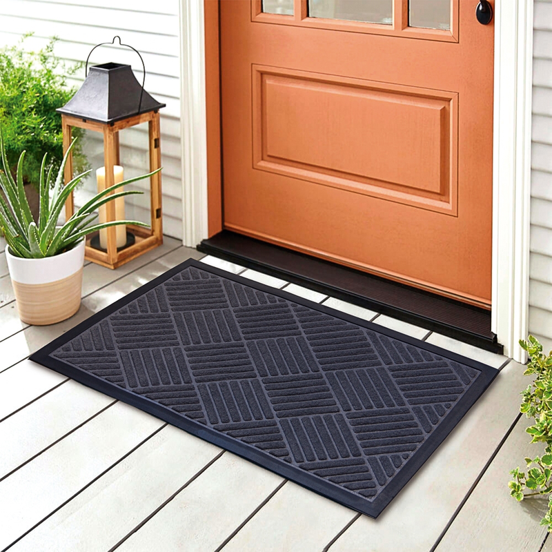 Tapete Capacho Porta Entrada 40 x 60 Borracha Antiderrapante Decorativo - TheckCasa
