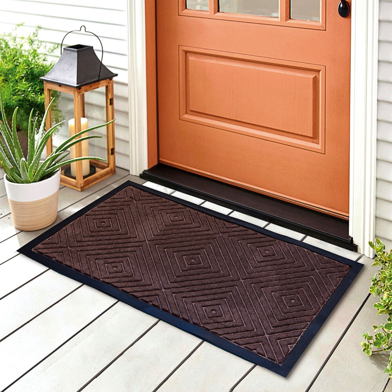 Tapete Capacho Porta Entrada 40 x 60 Borracha Antiderrapante Decorativo - TheckCasa