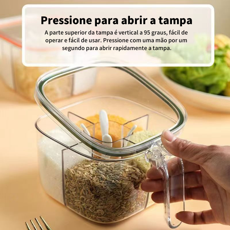 BR- Caixa De Especiarias Cozinha Doméstica Conjunto De Potes De Especiarias Uma Pimenta De Sal Garrafas De Especiarias
