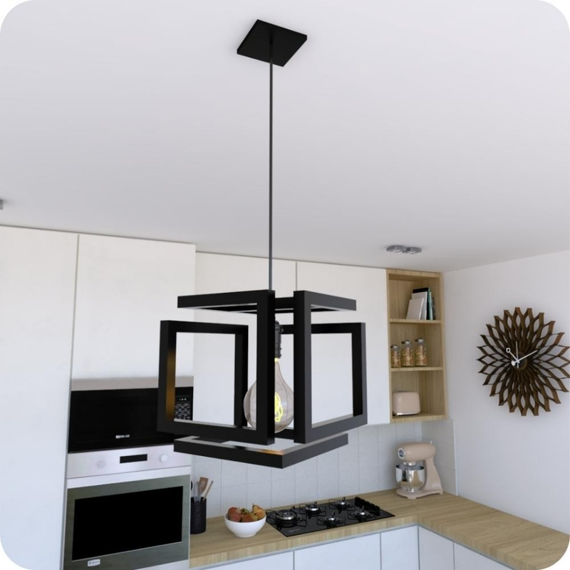 Pendente Luminária Infinity Industrial Preto - TheckCasa